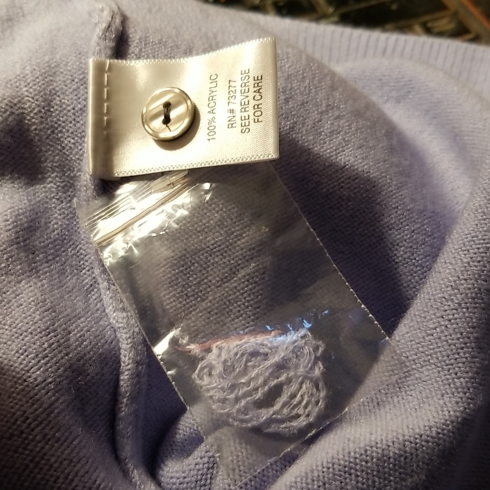 SOFT LAVENDER LARGE CROFT & BARROW CARDIGAN SWEATER NWT - Picture 6 of 14